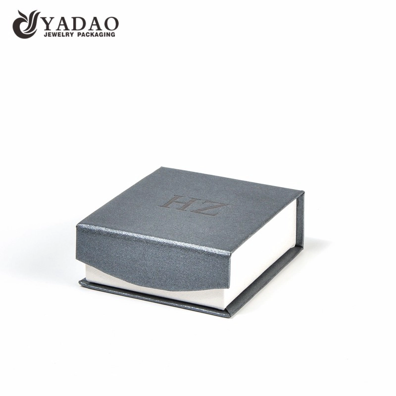 China Gray color jewelry pendant box jewelry packaging customize logo and color manufacturer