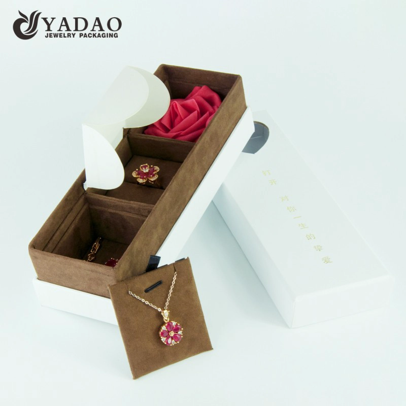 China Handmade Custom size/logo/color wholesale cardboard jewelry collection box for ring and pendant manufacturer