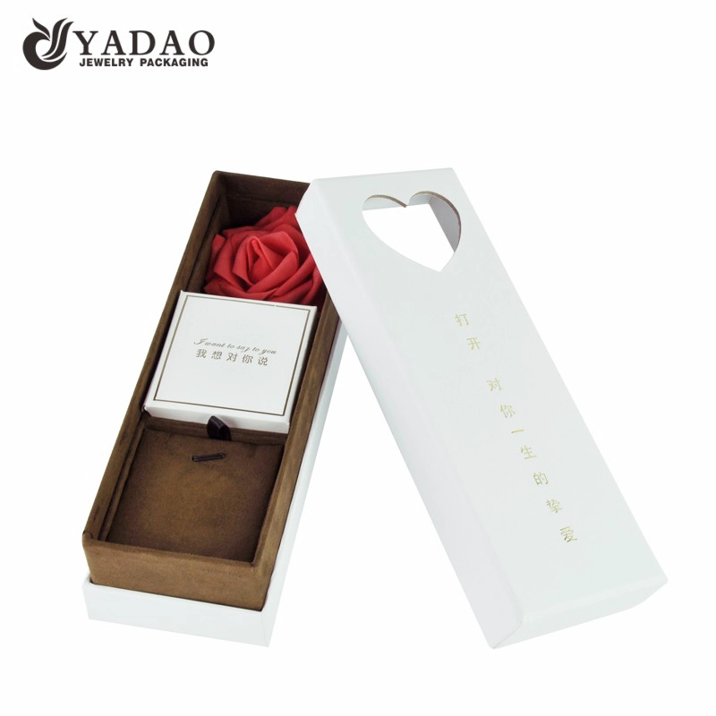 China Handmade Custom size/logo/color wholesale cardboard jewelry collection box for ring and pendant manufacturer
