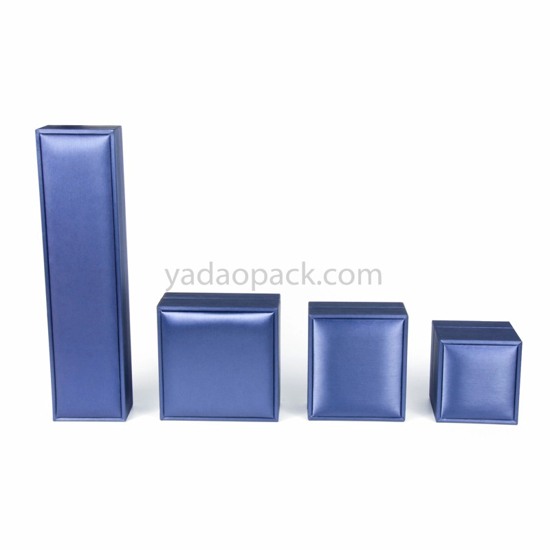 China Handmade luxury leather jewelry box for customized color with good craft manufacturer