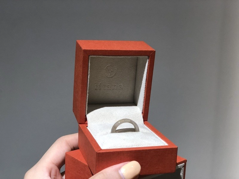 China Hermes orange color plastic jewelry box slot ring box with sleeve  manufacturer