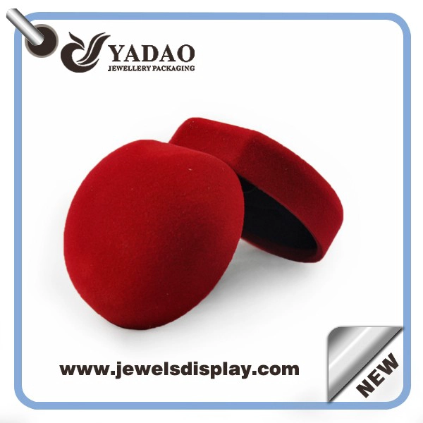 Chine boîte de bague multiples bijoux mariage boîte de bague de velours engagement personnalisé coeur de style de forme de luxe de haute qualité avec la couleur de velours made in china fabricant