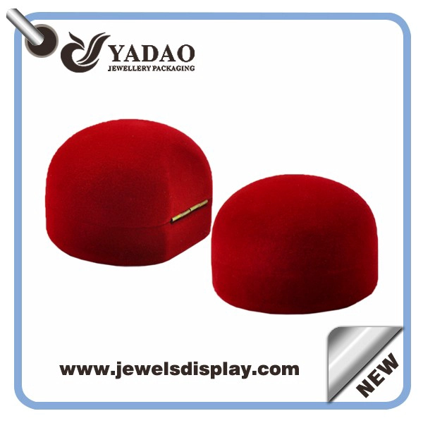 Chine boîte de bague multiples bijoux mariage boîte de bague de velours engagement personnalisé coeur de style de forme de luxe de haute qualité avec la couleur de velours made in china fabricant