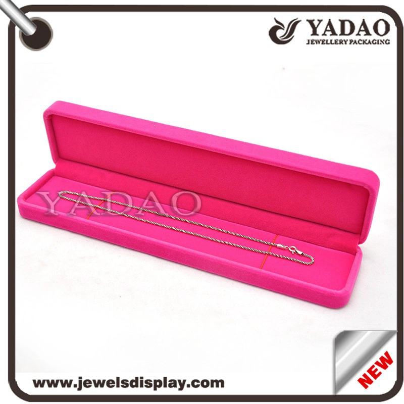 China Hot sale custom size and color velvet plastic jewelry box made in China for jewelry packaging manufacturer