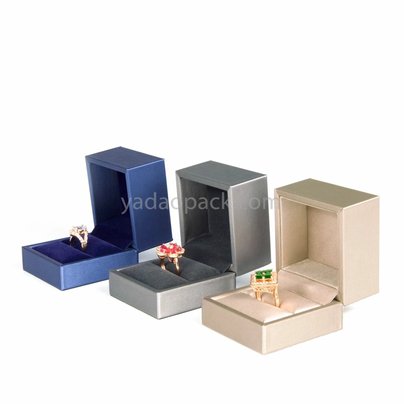 China Hot-selling Custom size/logo/color wholesale leatherette fine jewelry packaging ring/pendant/bracelet boxes manufacturer