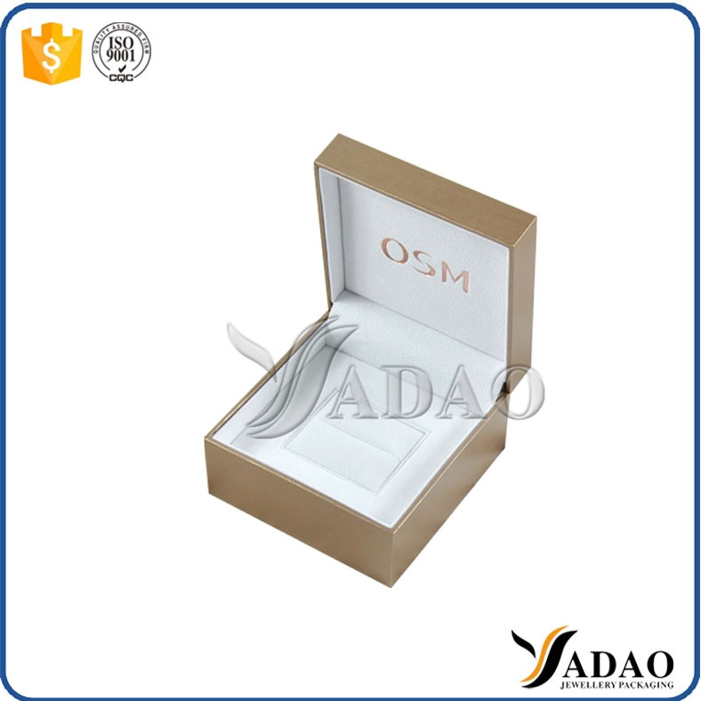 China Luxury leather material 1.000 MOQ wholesale Customize logo color plastic box jewelry boxes for jewelers manufacturer