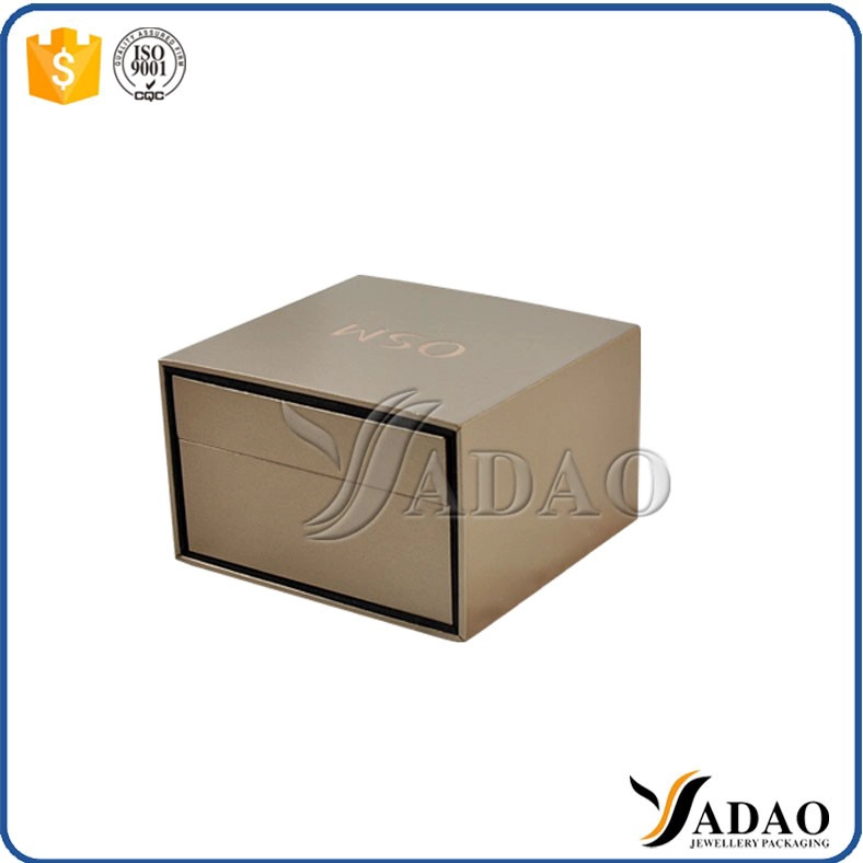 China Luxury leather material 1.000 MOQ wholesale Customize logo color plastic box jewelry boxes for jewelers manufacturer