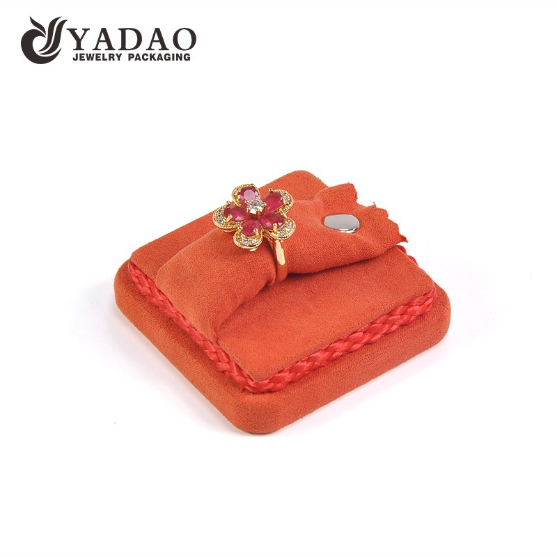 China Orange color tassel decoration display microfiber jewelry display set manufacturer