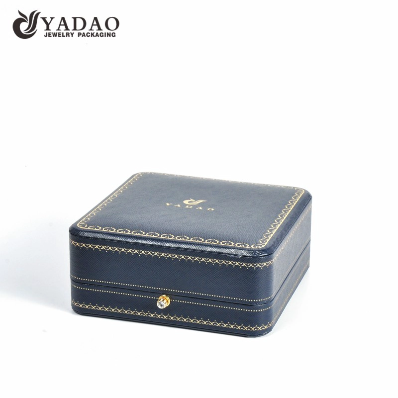China Wholesale luxury handmade new design custom logo size color leather jewelry box for ring/bracelet/necklace/bangle manufacturer