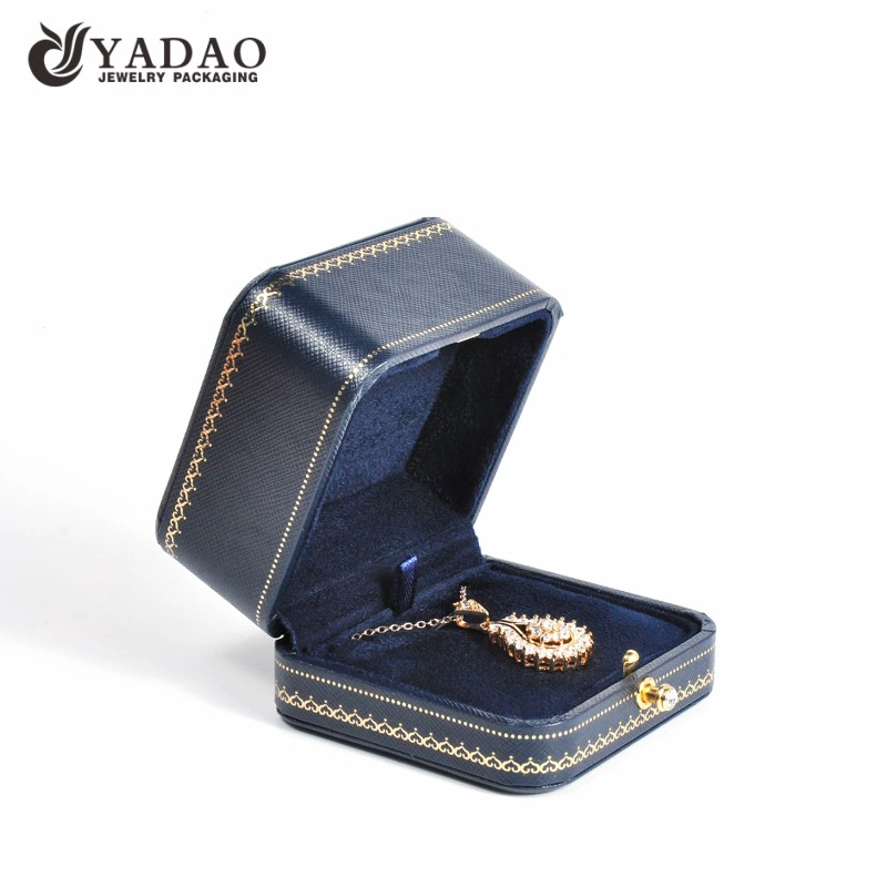 China Wholesale luxury handmade new design custom logo size color leather jewelry box for ring/bracelet/necklace/bangle manufacturer