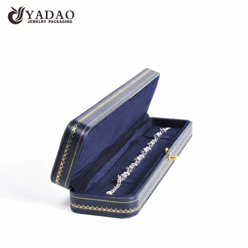 China Wholesale luxury handmade new design custom logo size color leather jewelry box for ring/bracelet/necklace/bangle manufacturer
