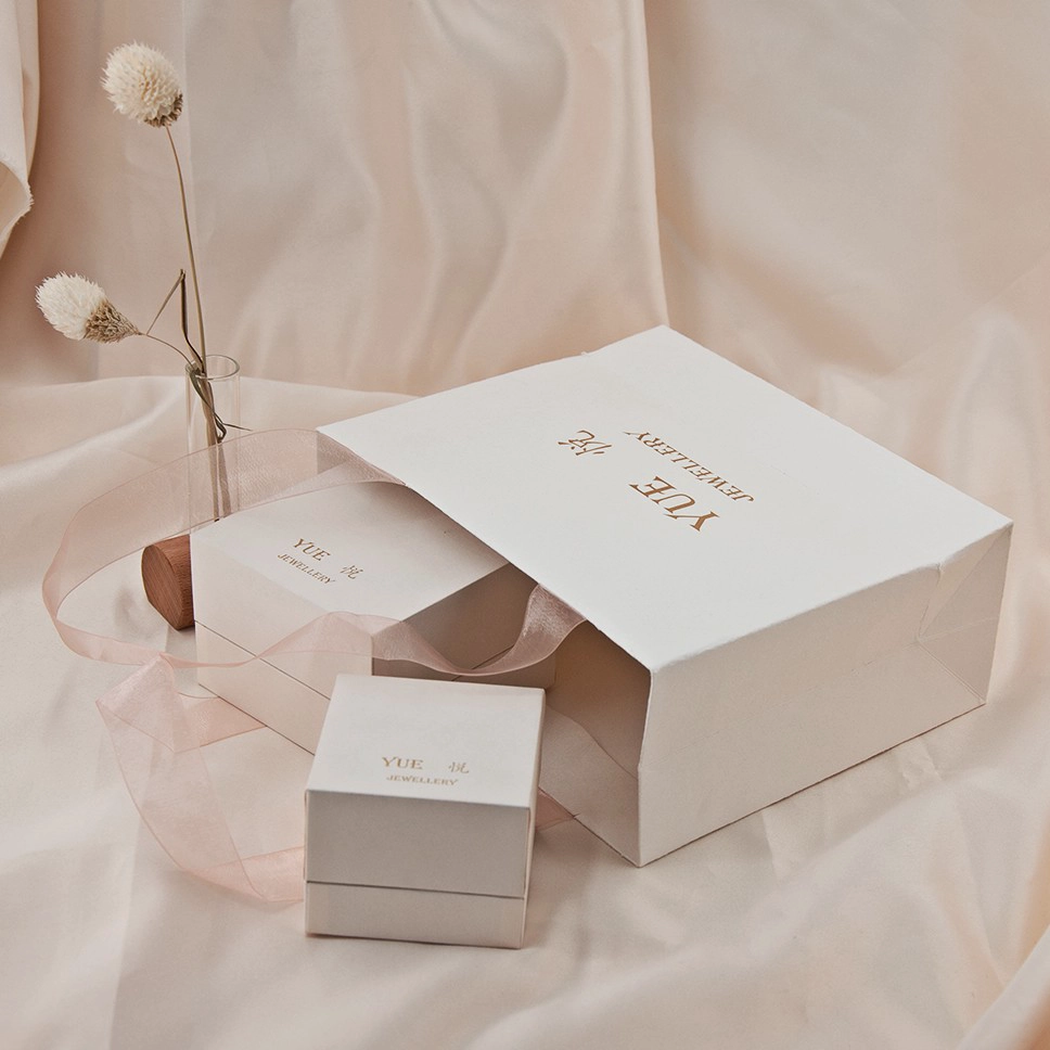 China Yadao customization jewelry packaging box paper material box in the most popular nude color microfiber for the insert manufacturer