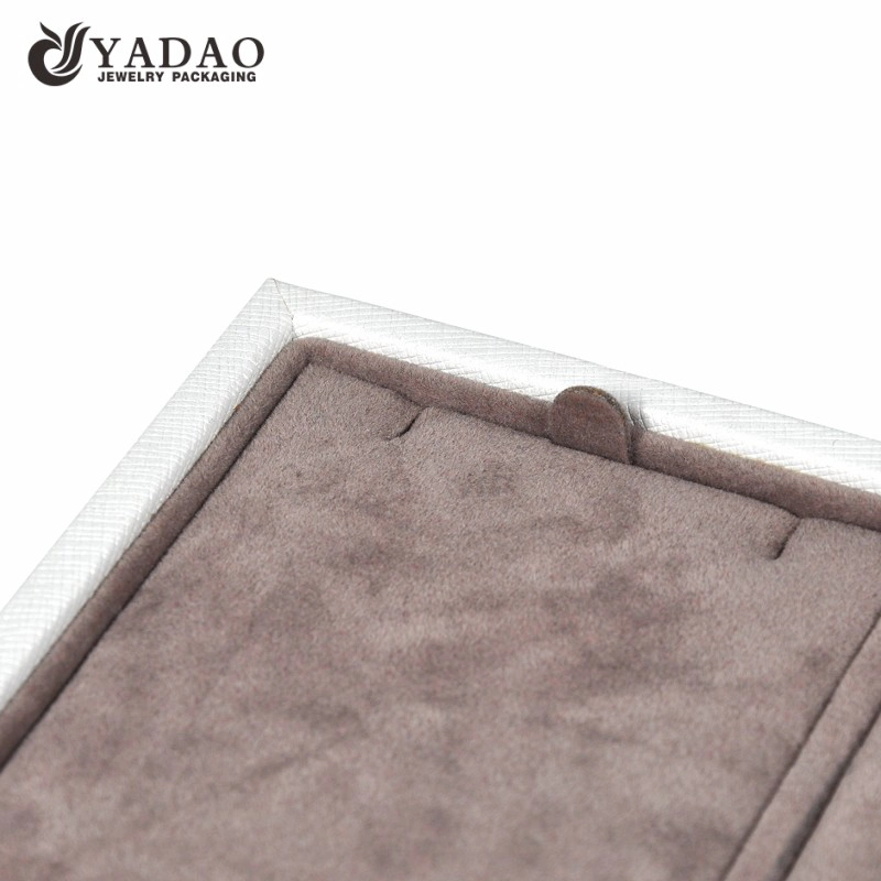 China Yadao luxury jewelry display tray multi-founder tray for rings pendant bangle watch in white and brown colors manufacturer