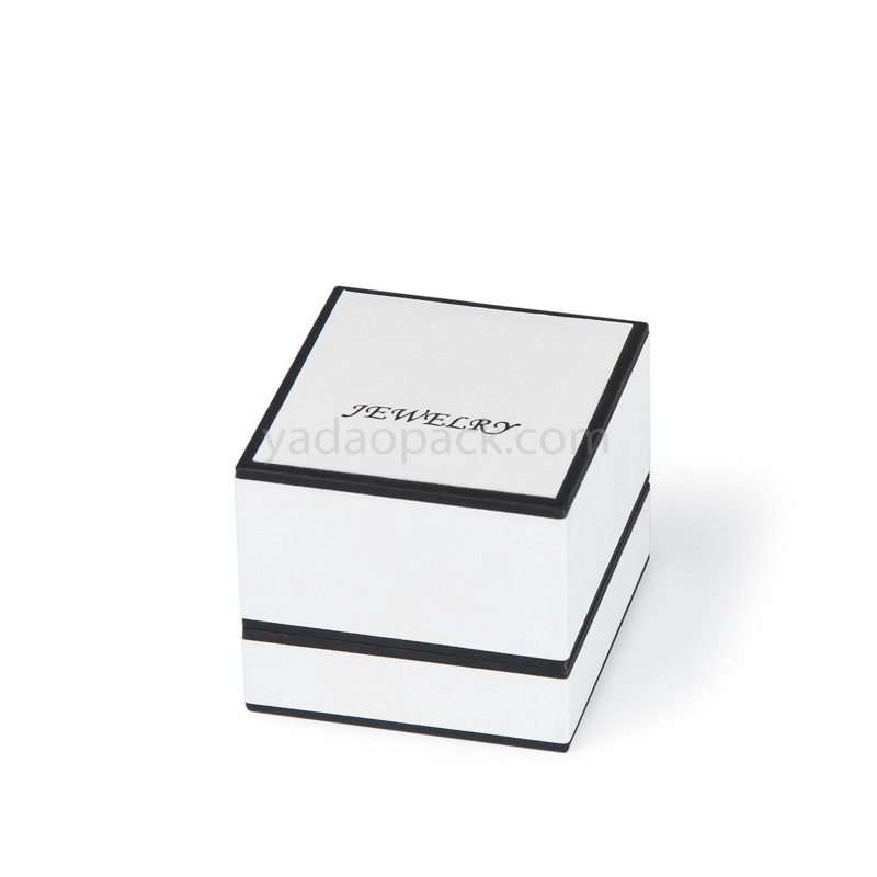 China Yadao luxury plastic box jewelry packaging box double color box with hot stamping black logo for free manufacturer