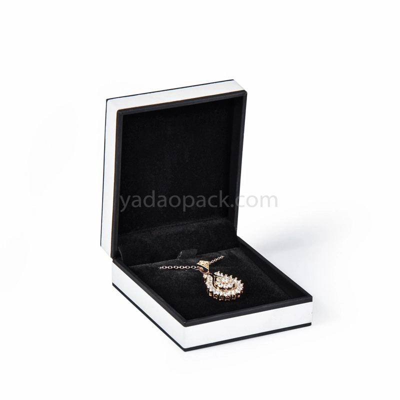 China Yadao luxury plastic box jewelry packaging box double color box with hot stamping black logo for free manufacturer