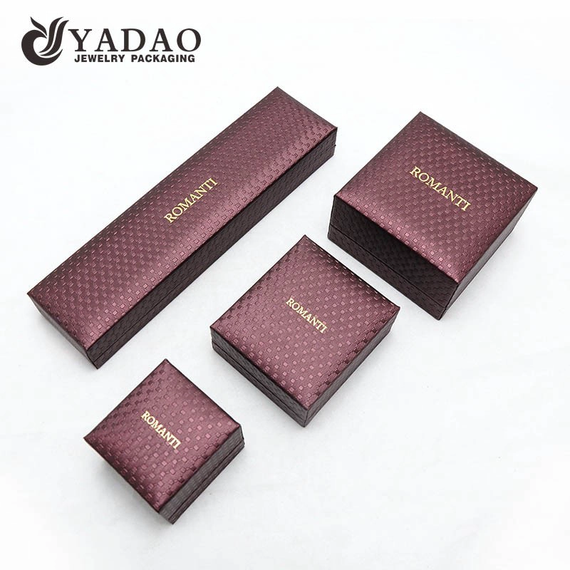 China good quality luxury customize material color  with logo printing thick plastic jewelry box for sale manufacturer
