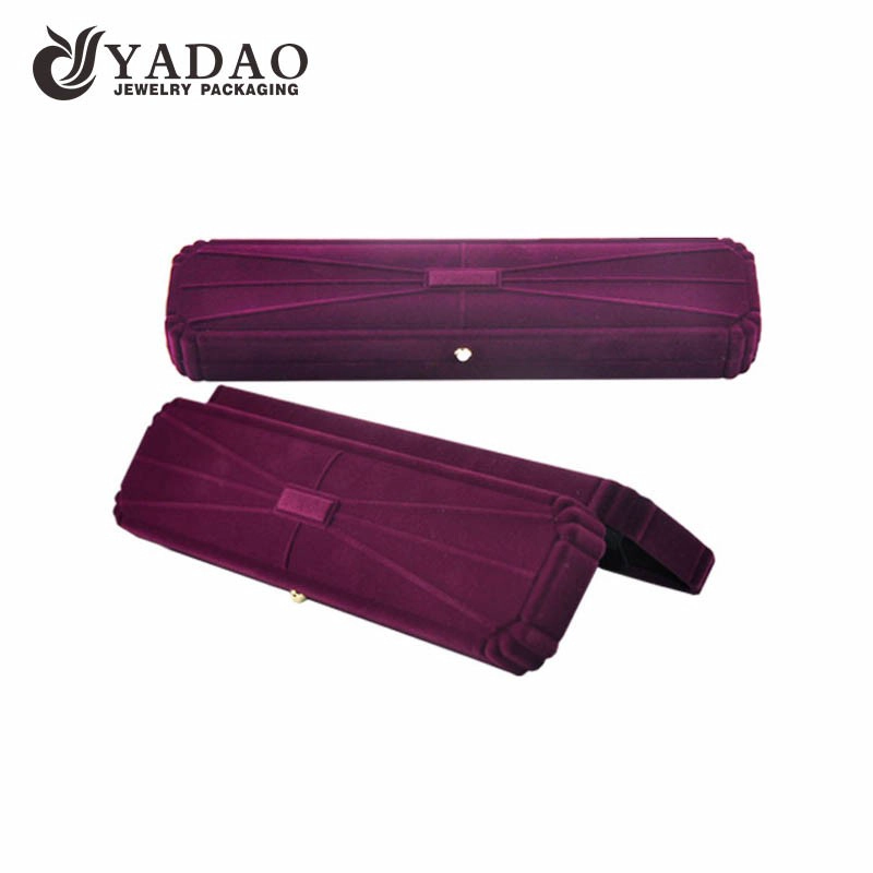 China jewelry flocking/velvet box with colorful color manufacturer