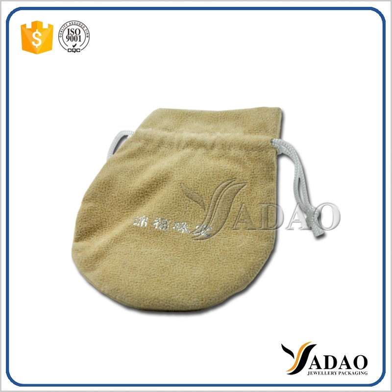China nice beautiful adorable downstring handmade wonderful customized size color and logo velvet pouch manufacturer