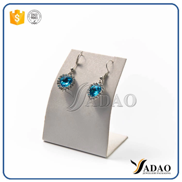 China thin affordable wholesale customized color flexible size metal leather double using jewelry holder for earring/ pendant manufacturer