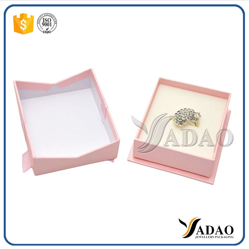 China wonderful adorable bulk sale hand-made warm color paper box for silver/golden rings/earrings/pendants manufacturer