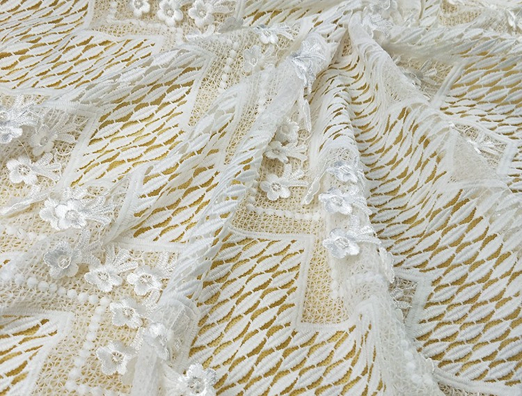 Vestido de noite por atacado festa vestido de casamento 3d flor bordado tecido de renda