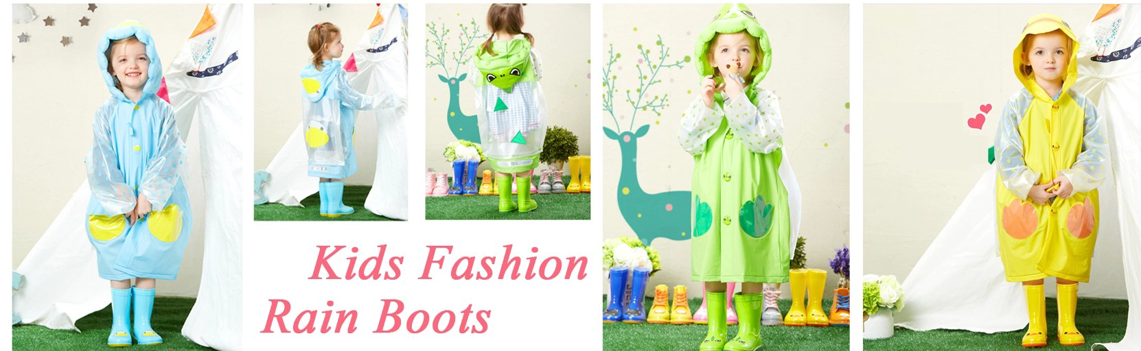 Kids rain boots banner