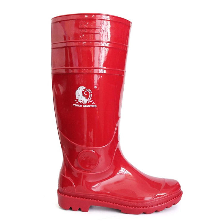 103-RR botte de pluie pvc pailletée légère, non-rouge, rouge