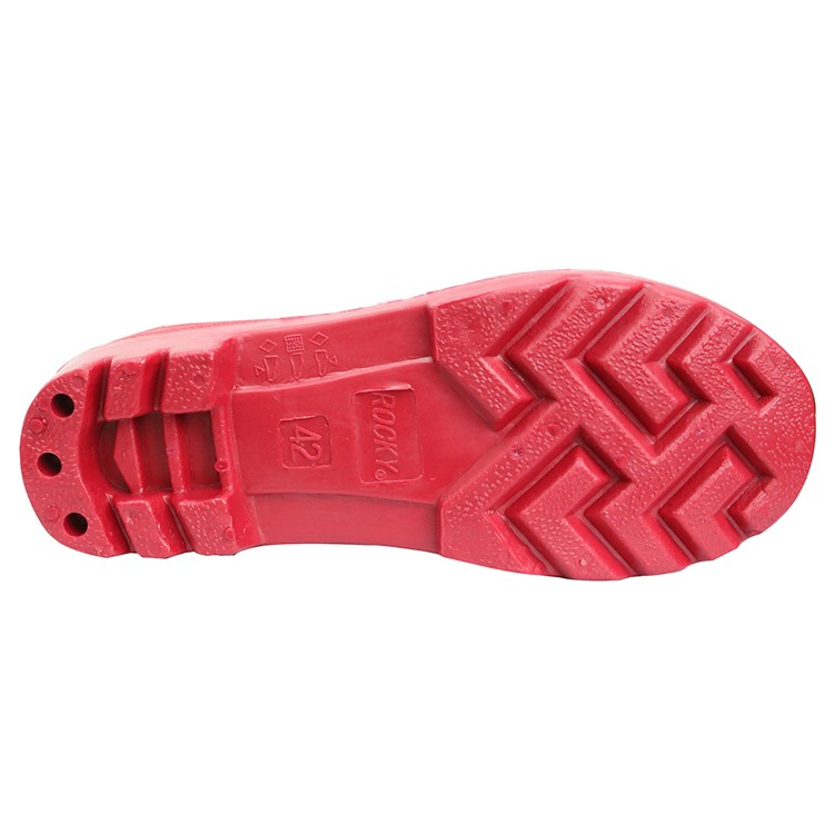 103-RR botte de pluie pvc pailletée légère, non-rouge, rouge