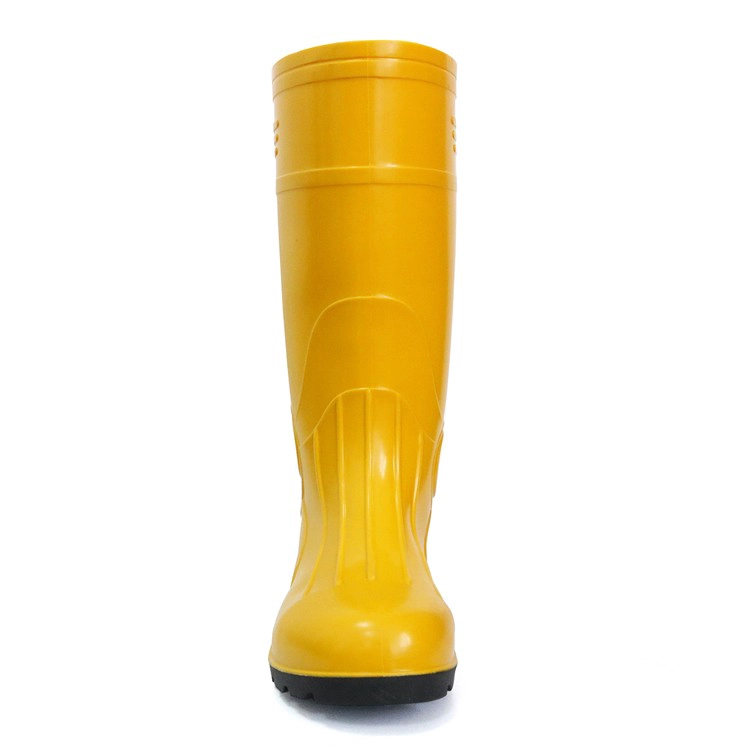 107-YB impermeável aço toe cap pvc segurança chuva gumboot