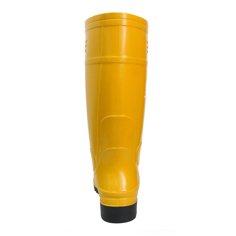107-YB impermeável aço toe cap pvc segurança chuva gumboot