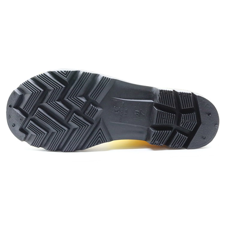 107-YB impermeável aço toe cap pvc segurança chuva gumboot