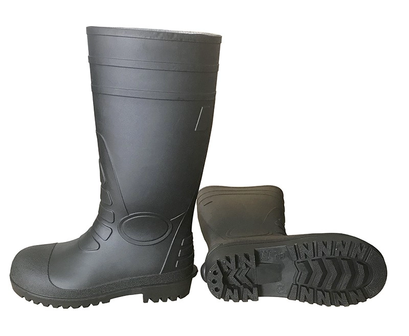 108-3 meistverkaufte schwarze Stahlkappe Regenstiefel