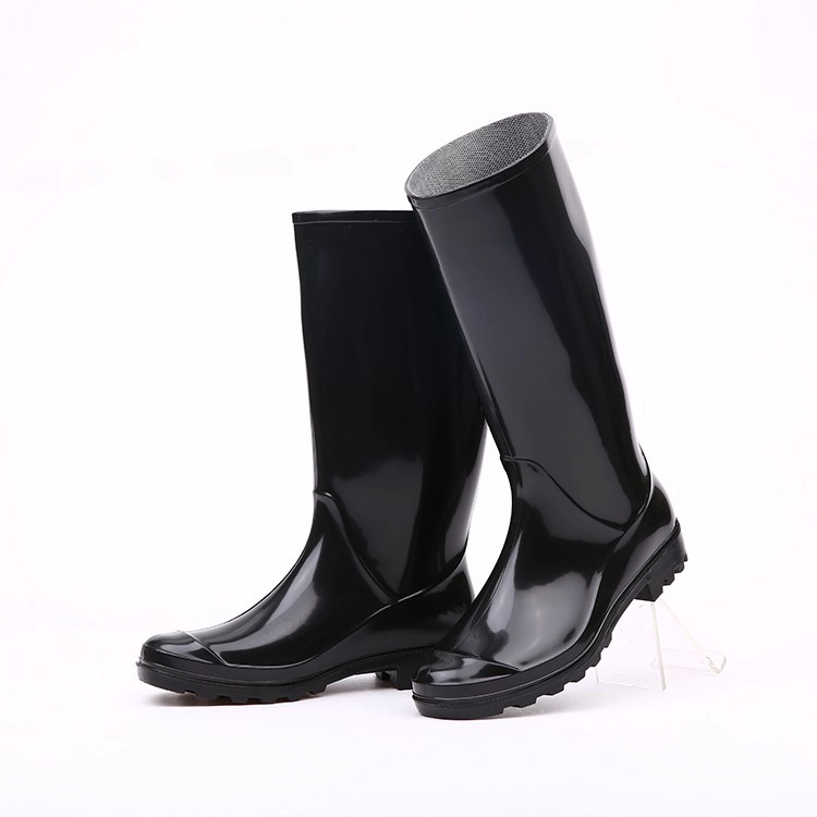 Botas de lluvia de mujer de pvc negro 202-1