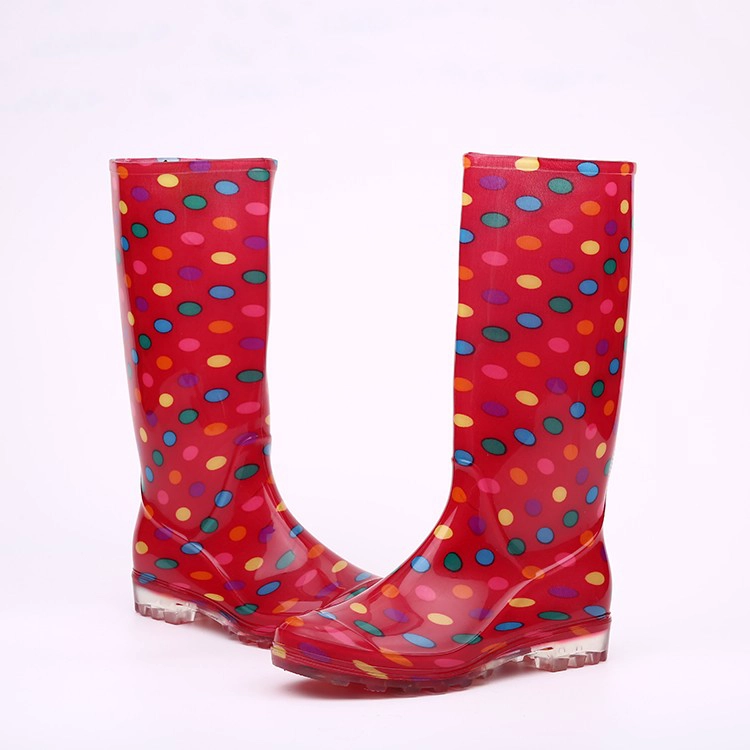 202-4 kırmızı moda kadın rainboots