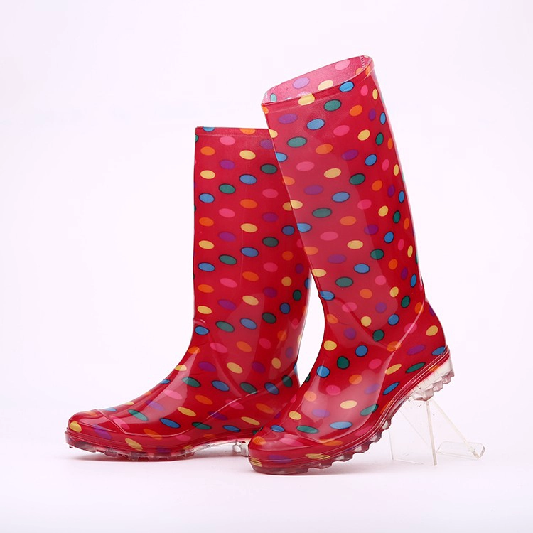 202-4 kırmızı moda kadın rainboots