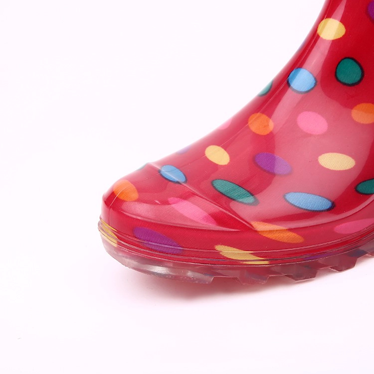 202-4 kırmızı moda kadın rainboots