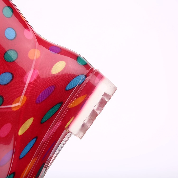 202-4 kırmızı moda kadın rainboots