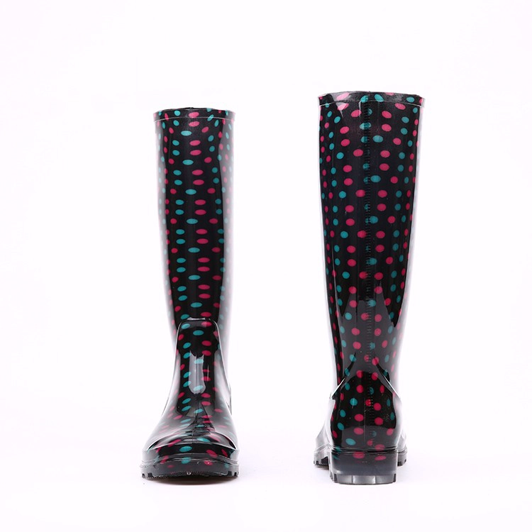 202-5 wasserdichte Glitter Frauen PVC Regen Stiefel