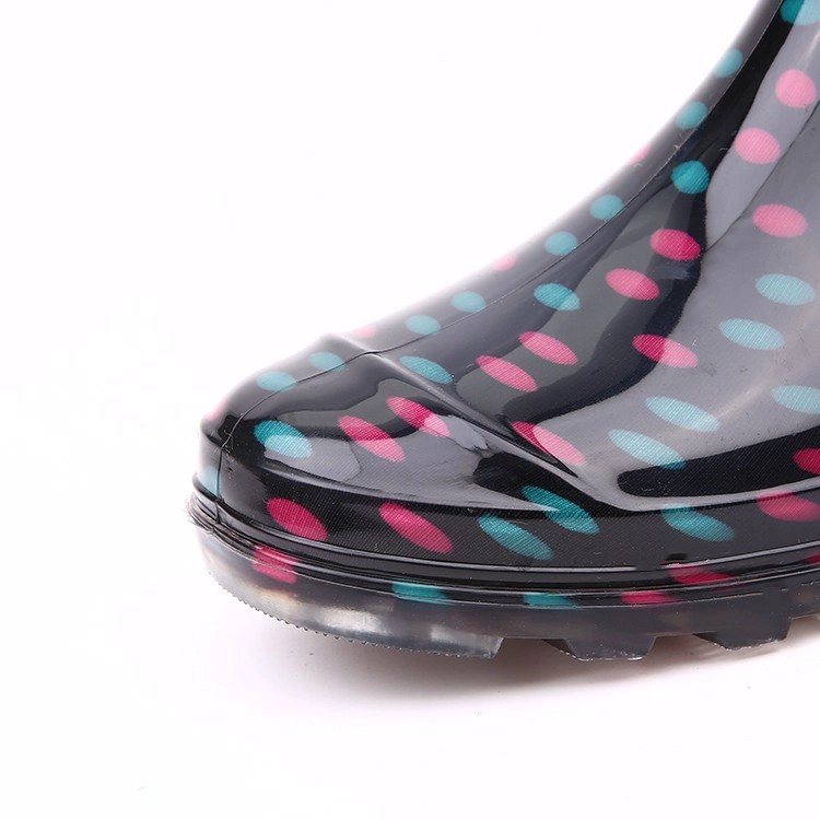 202-5 wasserdichte Glitter Frauen PVC Regen Stiefel