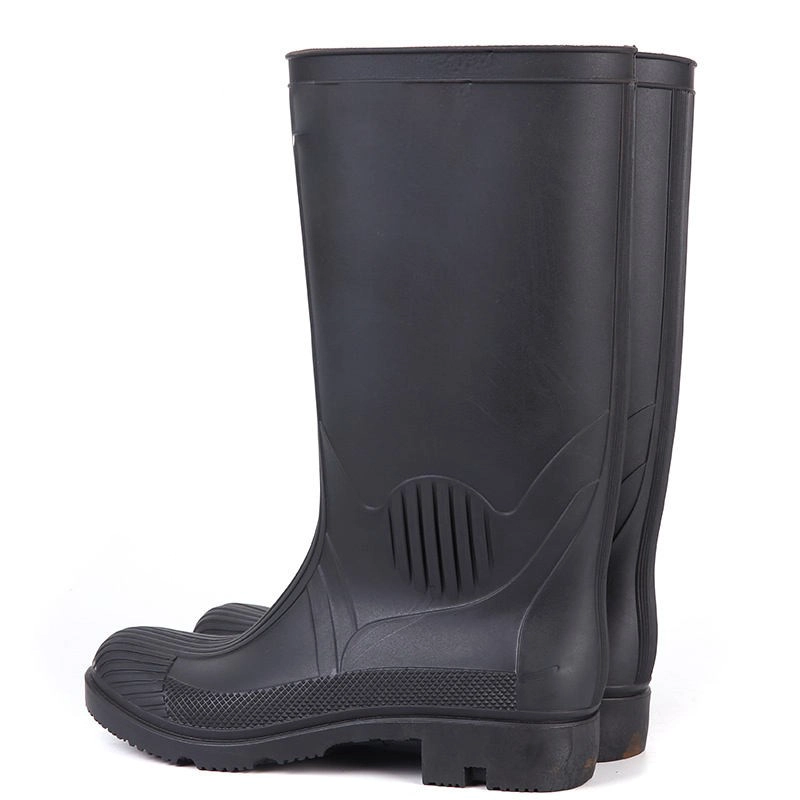 802BY Waterproof anti slip light weight men's cheap non safety pvc rain boots