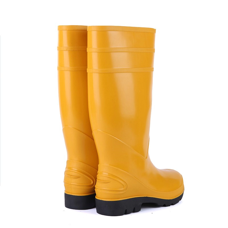 803 Water IMPRESION ALITRO ACEITE ACCIDENTE AMARILLO Amarillo No segmento Boots de lluvia PVC PVC