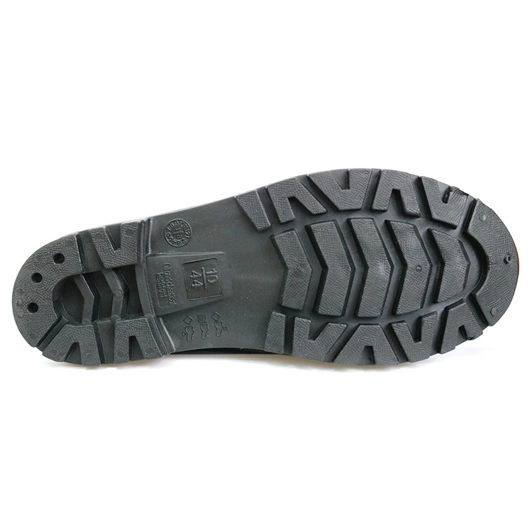 F30BB Negro puntera de acero botas de lluvia de seguridad de pvc con brillo barato