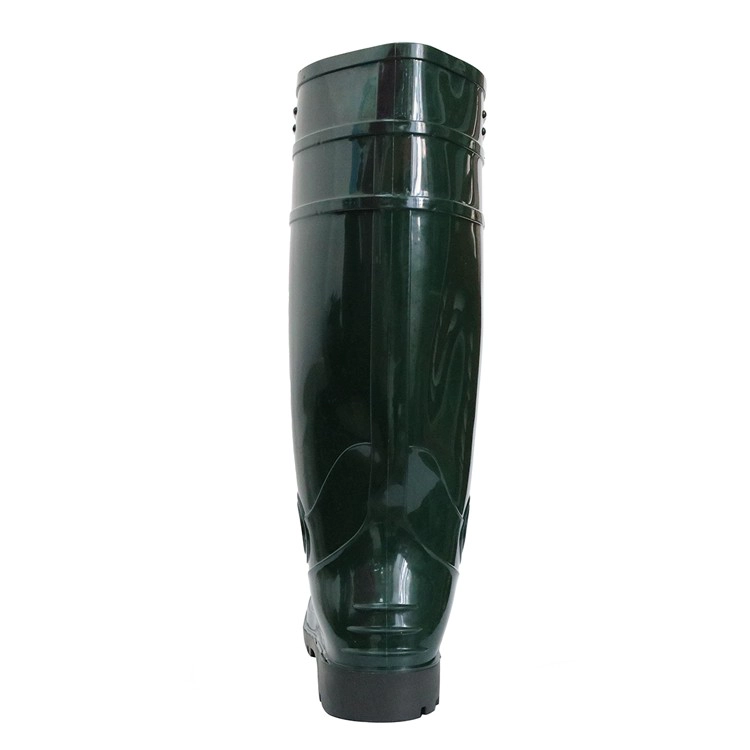 F30GB groene waterdichte lichtgewicht glanzende pvc-regenlaars