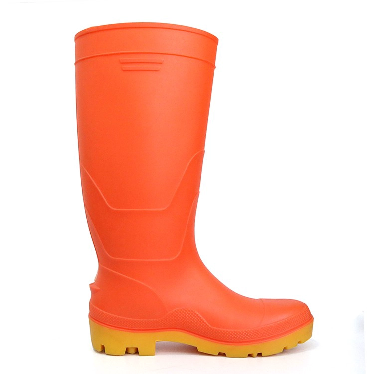 F35RY 높은 내 화학성 매트 PVC 안전 비 gumboots 컷