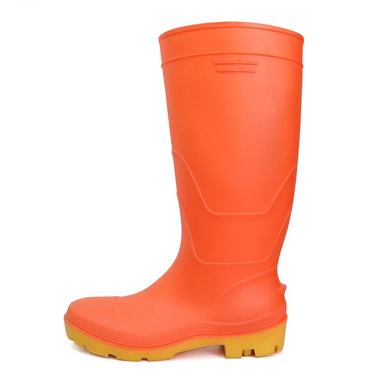 F35RY 높은 내 화학성 매트 PVC 안전 비 gumboots 컷