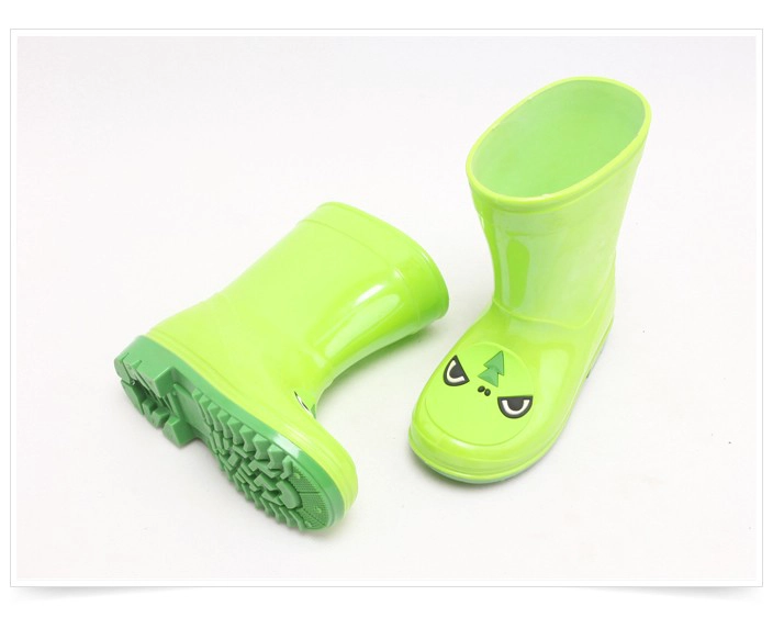 KRB-003 los cargadores de lluvia coloful verdes del pvc de la manera para los cabritos