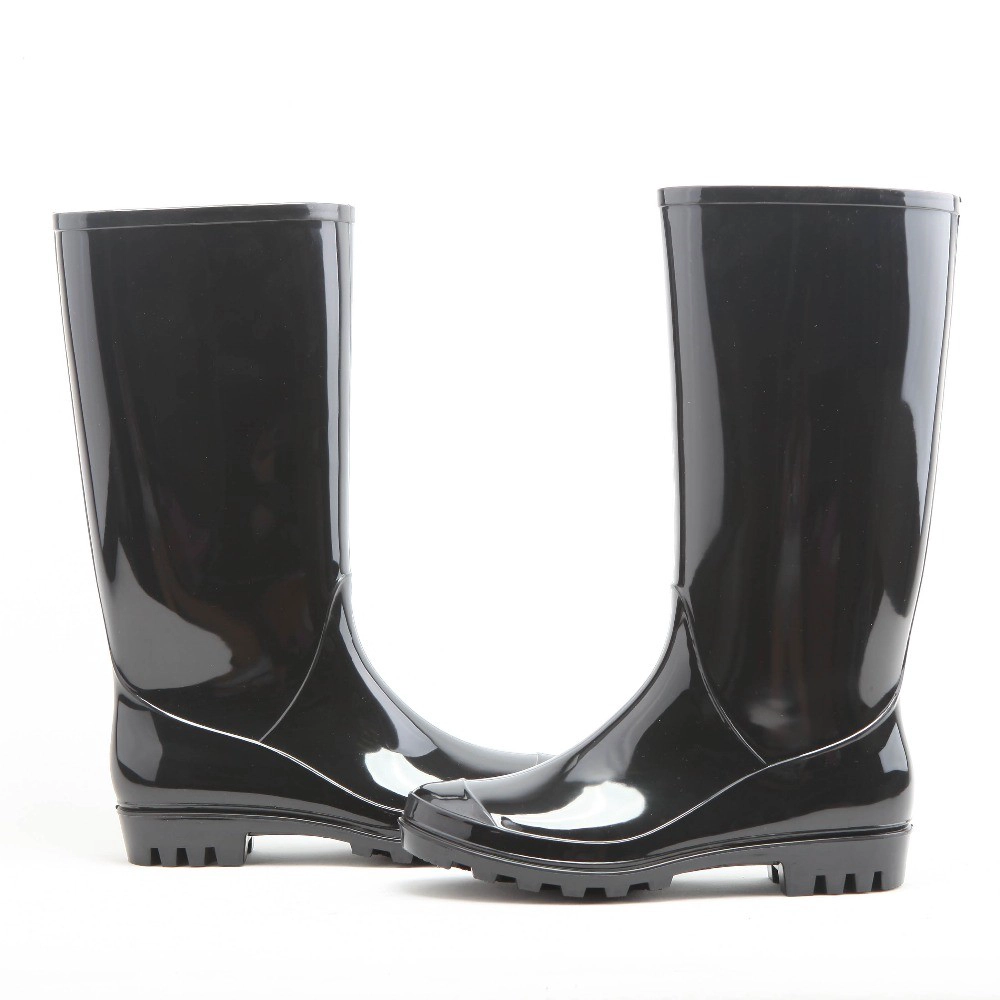 PL-011 black non safety women rain boots