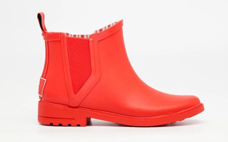 RB-003 ankle high red fashion ladies rubber rain boots