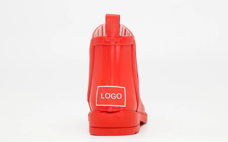 RB-003 ankle high red fashion ladies rubber rain boots