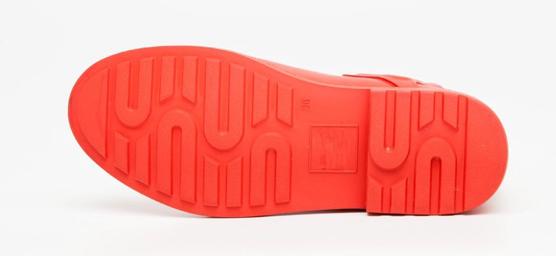 RB-003 ankle high red fashion ladies rubber rain boots